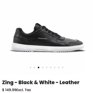 Barebarics Zing Black & White Leather Sneakers